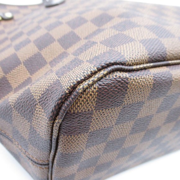LOUIS VUITTON Neverfull MM Tote Bag Damier canvas Brown Used Women LV - Picture 6 of 9